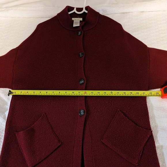 Long Italian Wool Blend Knit Sweater/Cardi/Coat - Picture 12 of 15